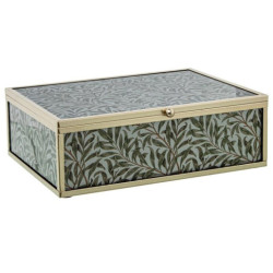 Joyero verde y beige