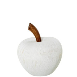 Figura manzana blanco y beige