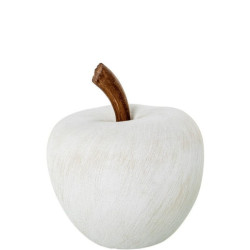 Figura manzana blanco y beige