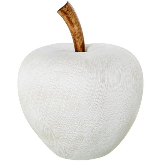 Figura manzana blanco y beige