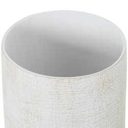 Jarron blanco y beige