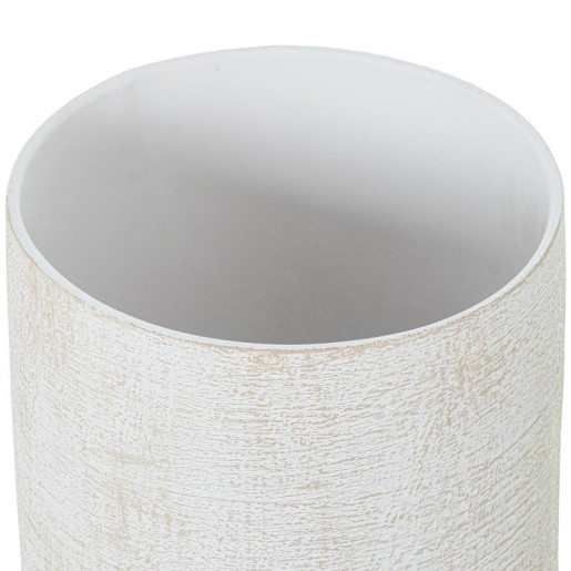 Jarron blanco y beige
