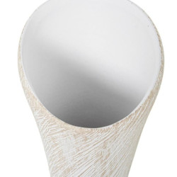 Jarron blanco y beige
