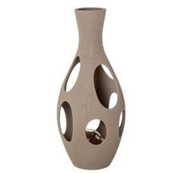 Lampara sobremesa marron rugoso