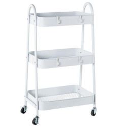 Carrito almacenamiento blanco