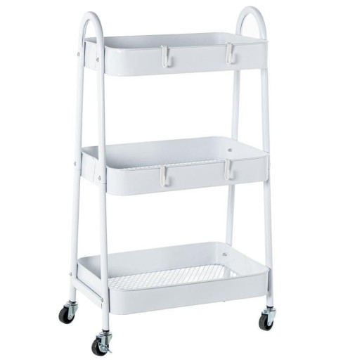 Carrito almacenamiento blanco