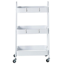Carrito almacenamiento blanco