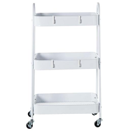 Carrito almacenamiento blanco
