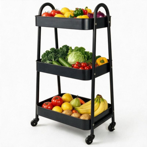 Carrito almacenamiento negro