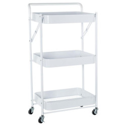 Carrito almacenamiento blanco