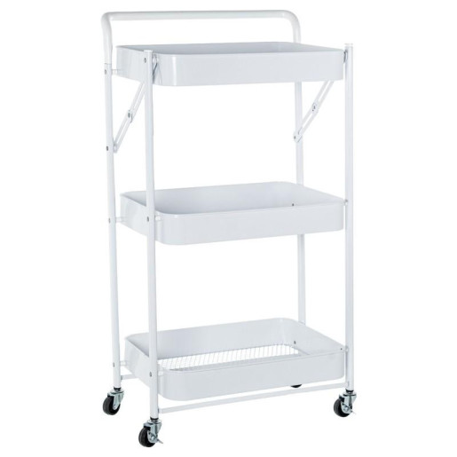 Carrito almacenamiento blanco