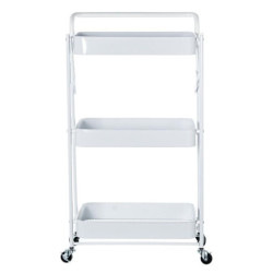Carrito almacenamiento blanco