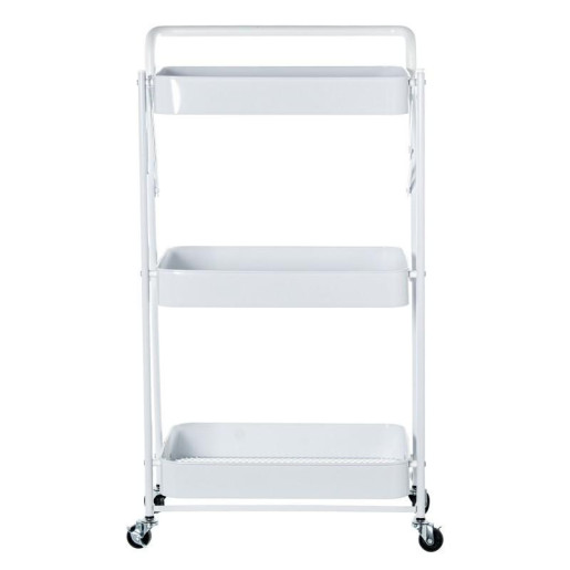 Carrito almacenamiento blanco