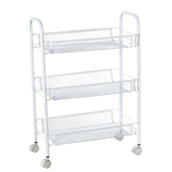 Carrito almacenamiento blanco