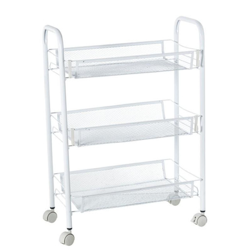 Carrito almacenamiento blanco