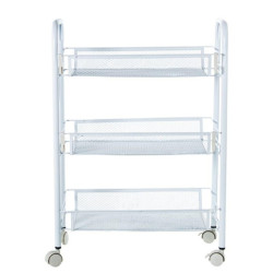Carrito almacenamiento blanco