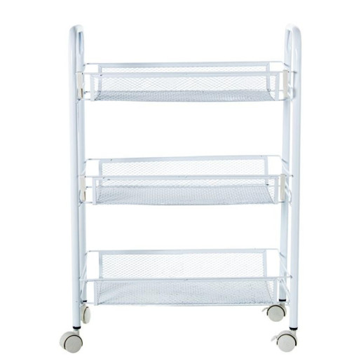 Carrito almacenamiento blanco