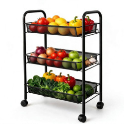 Carrito almacenamiento negro
