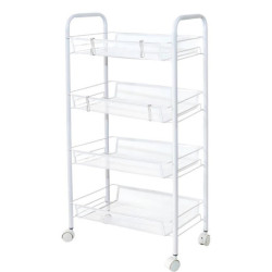 Carrito almacenamiento blanco