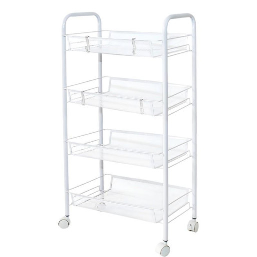 Carrito almacenamiento blanco