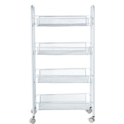 Carrito almacenamiento blanco