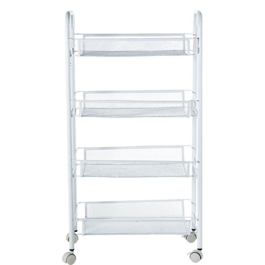 Carrito almacenamiento blanco
