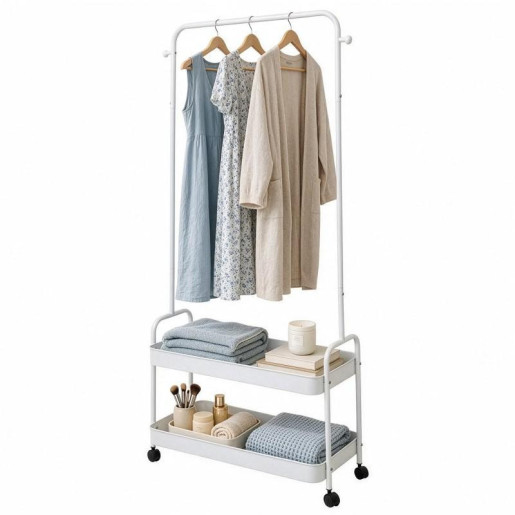 Carrito almacenamiento blanco