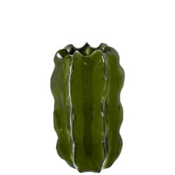 Jarron verde oscuro brillo