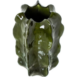 Jarron verde oscuro brillo
