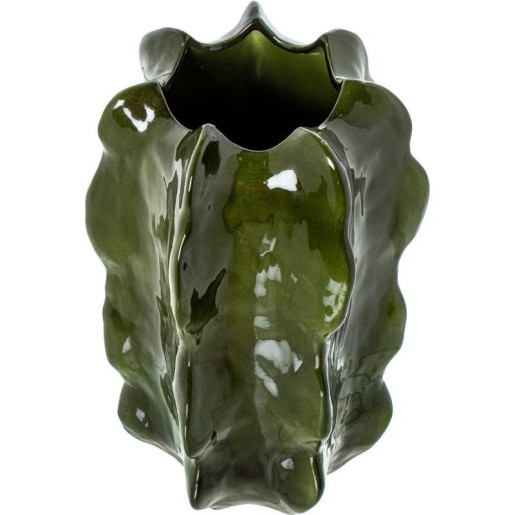 Jarron verde oscuro brillo