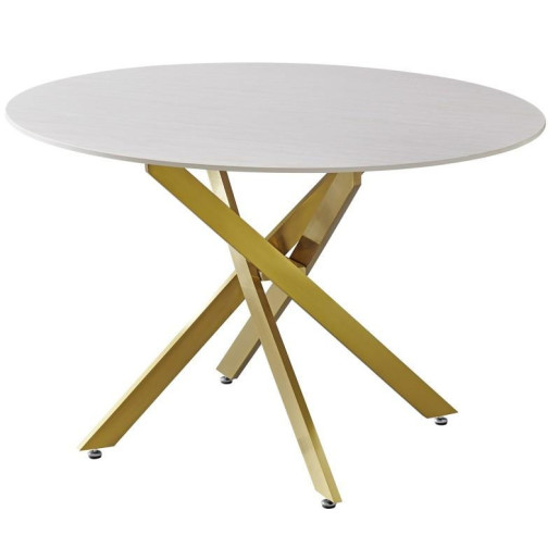 Mesa comedor dorado mate