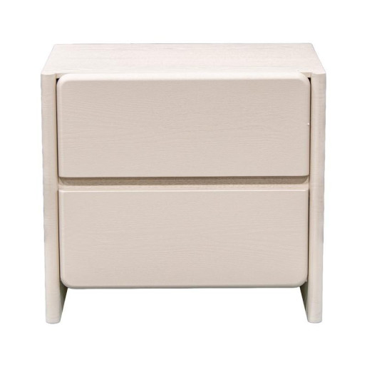 Mesa de noche crema
