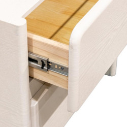 Mesa de noche crema