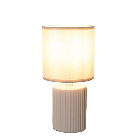 Set 6 lamparas sobremesa blanco, beige y marron claro