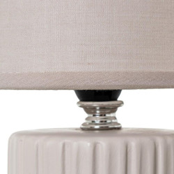 Set 6 lamparas sobremesa blanco, beige y marron claro