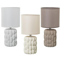 Set 6 lamparas sobremesa blanco, beige y marron