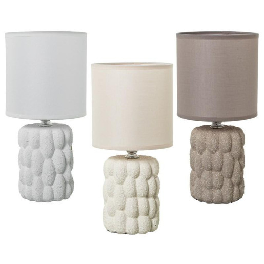 Set 6 lamparas sobremesa blanco, beige y marron