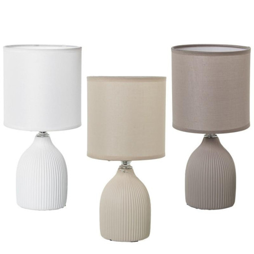 Set 6 lamparas sobremesa blanco, beige y marron