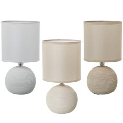 Set 6 lamparas sobremesa blanco, beige y marron claro
