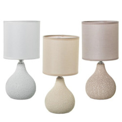 Set 6 lamparas sobremesa blanco, beige y marron claro
