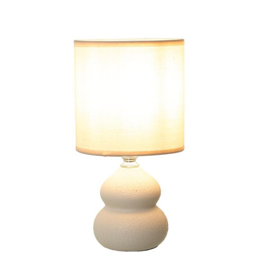 Set 6 lamparas sobremesa blanco, beige y marron claro