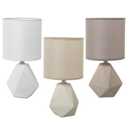Set 6 lamparas sobremesa blanco, beige y marron claro
