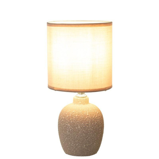 Set 6 lamparas sobremesa blanco, beige y marron claro