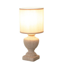 Set 6 lamparas sobremesa blanco, beige y marron claro