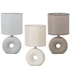 Set 6 lamparas sobremesa blanco, beige y marron claro