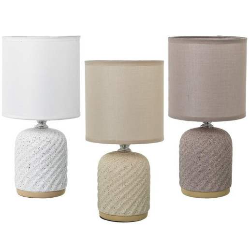 Set 6 lamparas sobremesa blanco, beige y marron claro