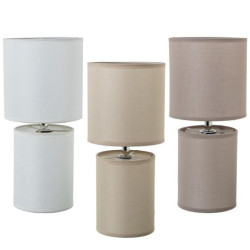 Set 6 lamparas sobremesa blanco, beige y marron claro