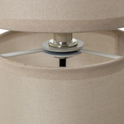 Set 6 lamparas sobremesa blanco, beige y marron claro