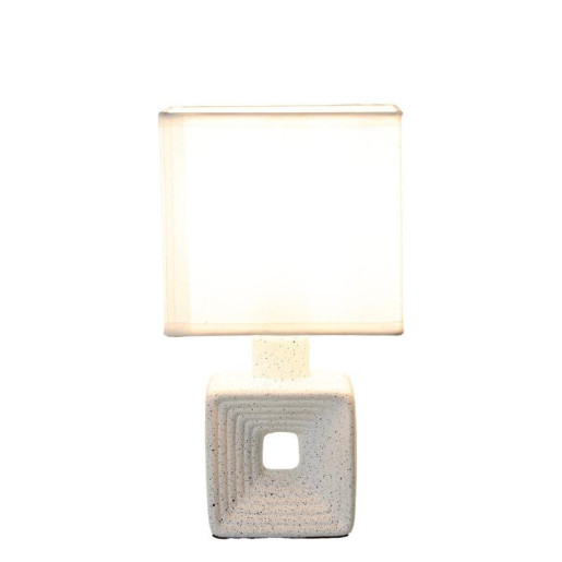 Set 6 lamparas sobremesa blanco, beige y marron claro