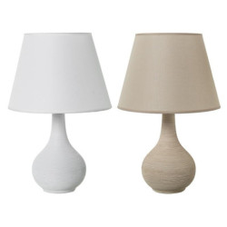 Set 4 lamparas sobremesa blanco, beige y marron claro